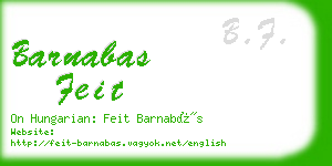 barnabas feit business card